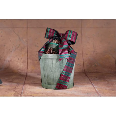 Perfectpillows Chimney Cone Starter Harvest Basket. 12 Pine Cone Fire Starters In A Green Wooden Planter PE2547813